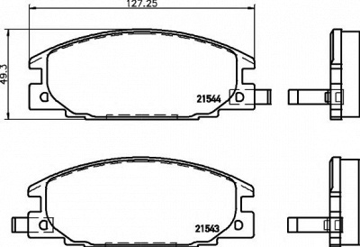 HELLA PAGID 8db355016341 -  Комплект тормозных колодок, дисковый тормоз